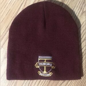 Tri Boro Soccer Dark Red Winter Beanie Skully Hat Adult One Size NWOT